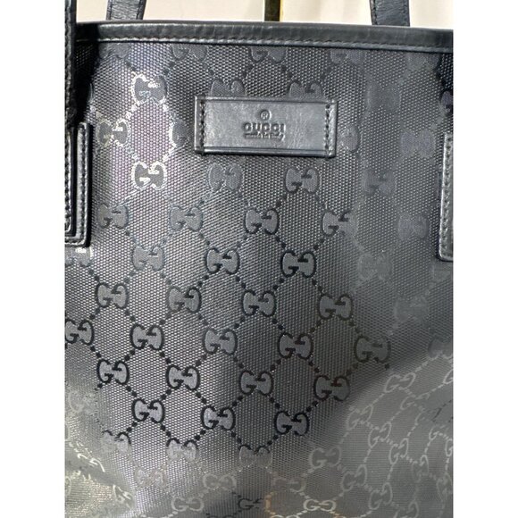 Gucci Imprime Monogram Zippered Tote Black Authenticity Guaranteed - Picture 3 of 5